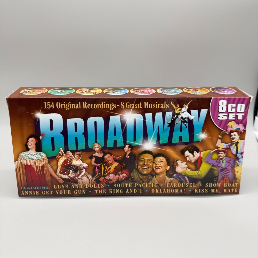 Broadway 8 CD Box Set 154 Original Recordings 8 Musicals Prism PLATBX 827